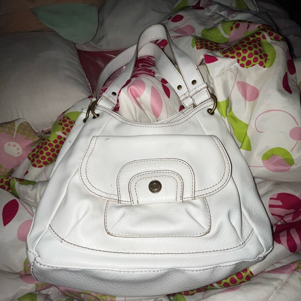 White Leather Shoulder Bag